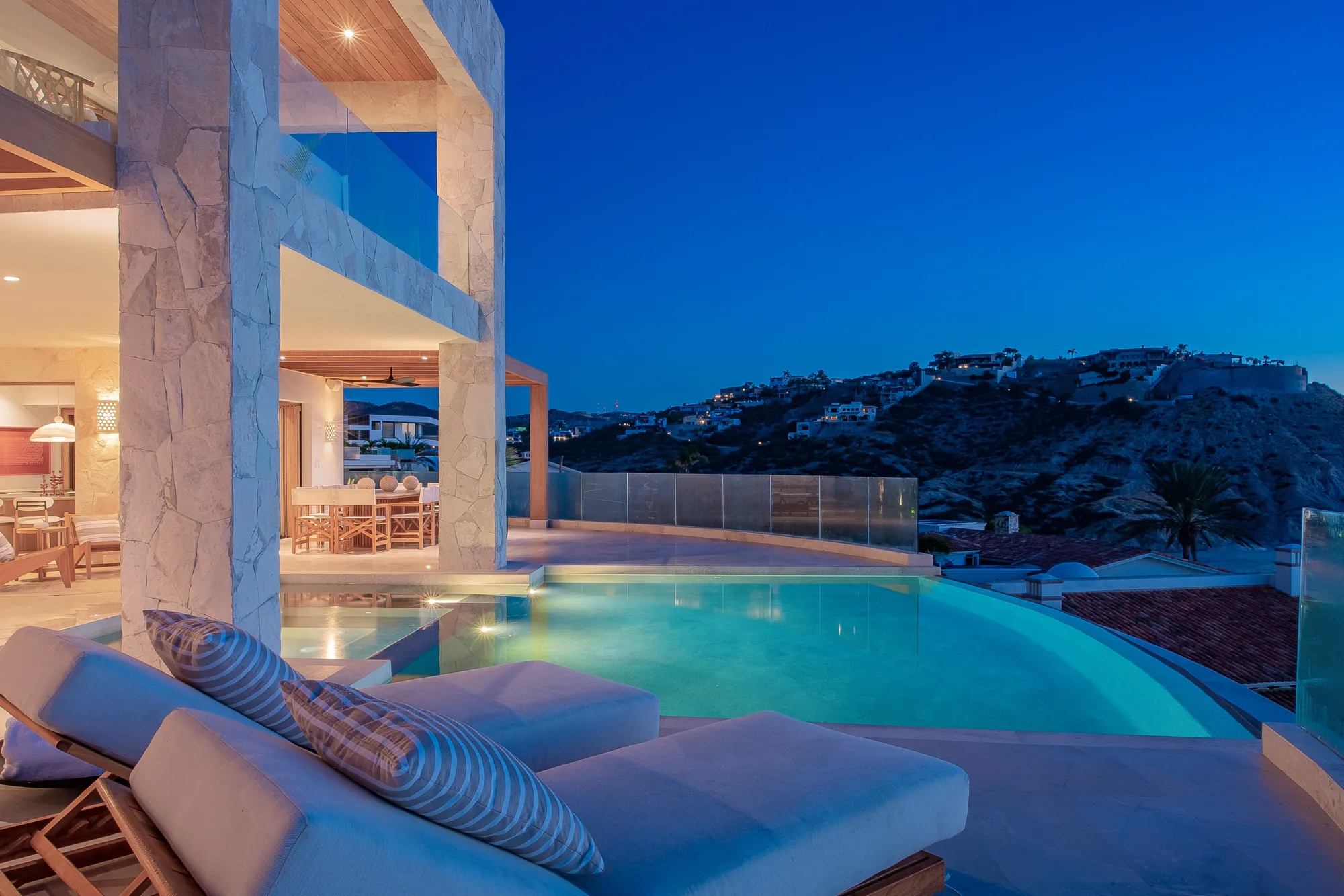 Villa Lazul at blue hour